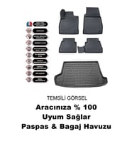 VOLVO EX40 2023+ Araca Özel Lüx 3D Paspas ve Bagaj Havuzu