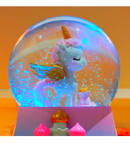 Kar Küresi Unicorn Otomatik Müzikli Işıklı Kendinden Kar Taneli Kar Küresi