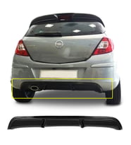 Opel Corsa D Difüzör Parlak Siyah Plastik Kapalı 2006-2014 Arka-difizör-bodykit-ek-karlık