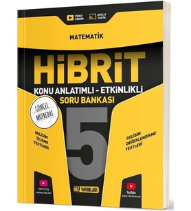 Hız Yayınları 5. Sınıf Matematik Hibrit Konu Anlatımlı Soru Bankası Yeni