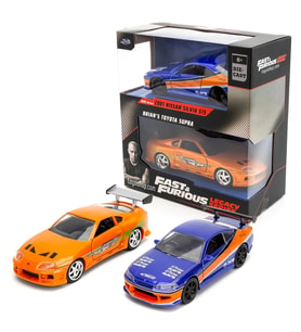 Jada 1:32 F&F Legacy Series - 2001 Nissan Silvia & Brian's Toyota Supra İkili Araba Seti