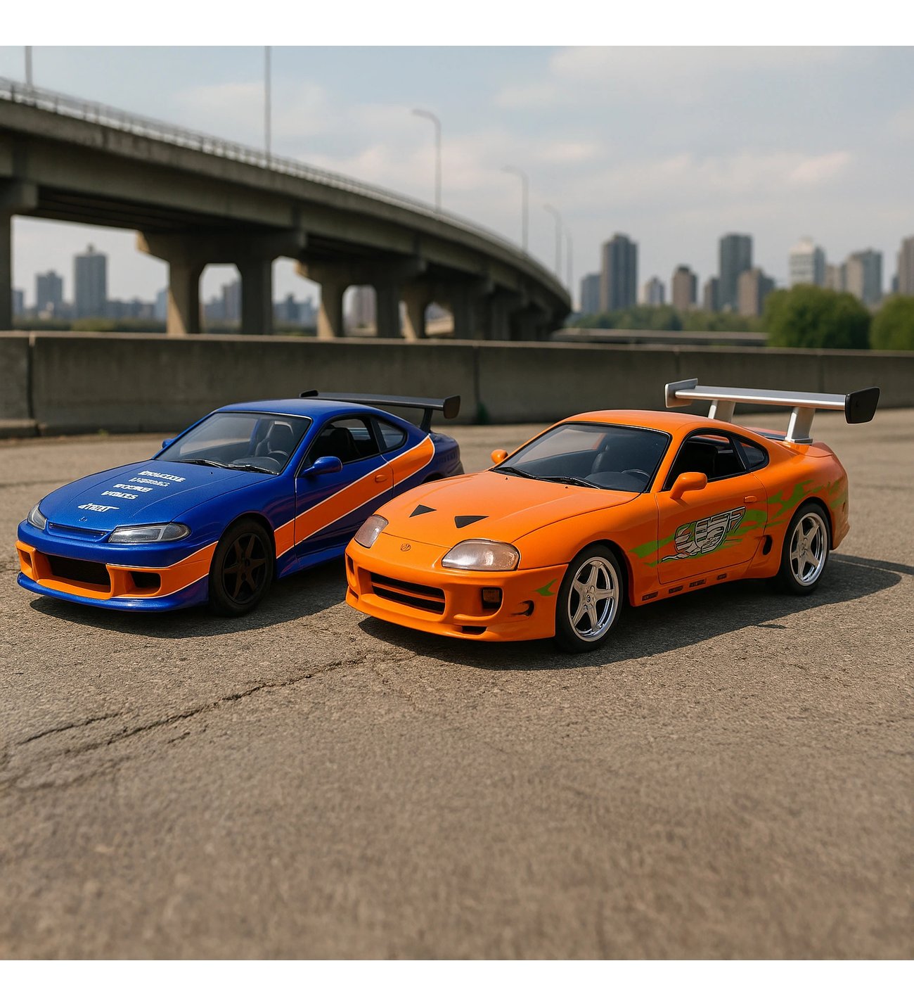 Jada 1:32 F&F Legacy Series - 2001 Nissan Silvia & Brian's Toyota