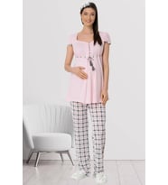 Mecit 5404 Pembe  Spor Hamile Lohusa Pijama Takımı
