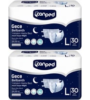 Canped Yetişkin Bezi Bel Bantlı Gece Night L - Büyük - Large 60 Adet