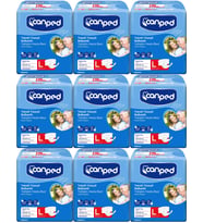 Canped Hasta Bezi Yetişkin Bel Bantlı Tekstil Yüzey L - Büyük - Large 126 Adet (9PK*14)