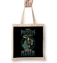 Cute Forget Princess I Want To Be A Shield Maiden Bez Çanta Uzun Saplı