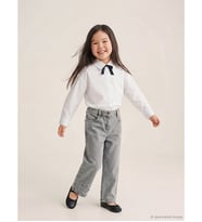 LCW Kids Karışık Straight Fit Nakışlı Kız Çocuk Jean Pantolon