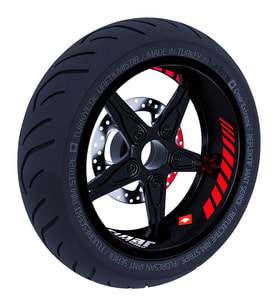 Gp Racing Reflektif Kırmızı İç Jant Şeridi Sticker Çınar Extreme