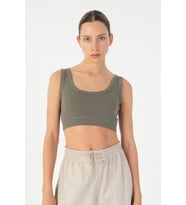 Maraton SlimFit Kadın U Yaka  Açık Haki- Bra