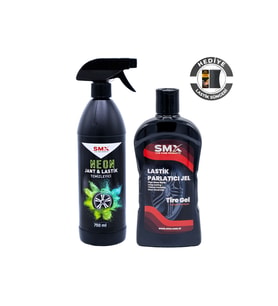Neon Jant & Lastik Temizleyici 750 Ml + Jel Lastik Parlatıcı 500 Ml + Sünger Hediye