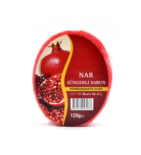 Nar Özlü Süngerli Sabun Banyo Duş Sabunu 120 G