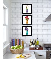 Çerçeveli Doku Efektli Tablo Seti 30x100 cm