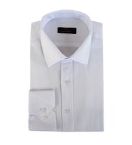 Erkek Silim Fit Armürlü Gömlek BGL-ST02492 (Beyaz)