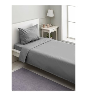 Çift Kişilik Lastikli Gri Çarşaf Seti - 160x200