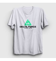 Presmono Unisex Beyaz Logo Oyun Delta Force Hawk Ops T-Shirt 476390tt (Beyaz)