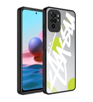 Xiaomi Redmi Note 10 Kılıf Aynalı Desenli Kamera Korumalı Parlak Zore Mirror Kılıf Yazı