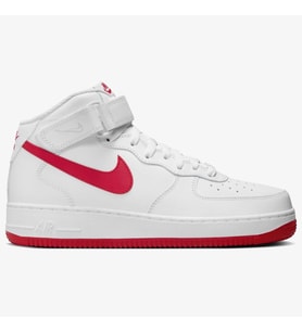 Nike Air Force 1 '07 Mid Leather Unisex Sneaker Hakiki Deri Yüksek Bilek Günlük Spor Ayakkabı Beyaz
