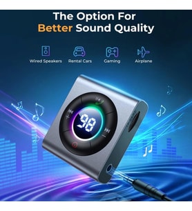 Joyroom JR-CB2 Wireless Transmitter 2'si 1 Arada Kablosuz Verici/Alıcı-Koyu Grı