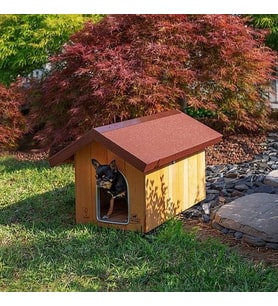 Ferplast Domus Ahşap Çatılı Köpek Kulübesi Small 61X74,5X55 cm