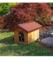 Ferplast Domus Ahşap Çatılı Köpek Kulübesi Small 61X74,5X55 cm
