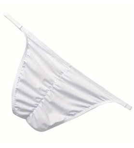 Erkek Beyaz Büzgülü Slip İç Giyim