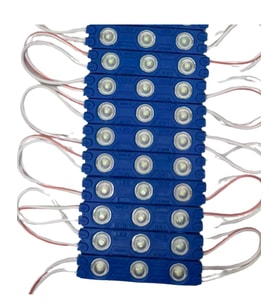 12 Volt 1.2 Watt 3 Lensli Mavi 2835 SMD Led Modül IP65 10 Adet Modül