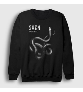 Presmono Unisex Siyah Imperial Snake Metal Soen Sweatshirt 522047tt