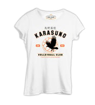 Karasuno - Volleyball Club 2012-2015 Beyaz Kadın Tshirt