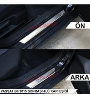 VW Passat B8 Krom Kapı Eşiği Tk 2015 Üzeri Paslanmaz Çelik