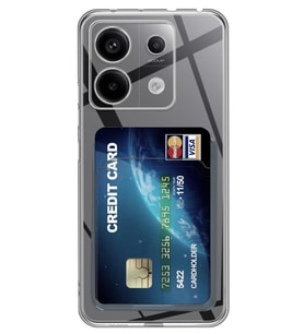 Poco X6 Kılıf Kart Şeffaf Silikon - Şeffaf