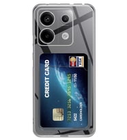 Poco X6 Kılıf Kart Şeffaf Silikon - Şeffaf