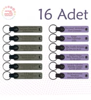 Kül Gri & M Menekşe, 16’lı Set, İsim Yazılı Anlamlı Hediyelik, Kurumsal Fuar Katılımcılarına Hediye