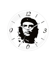 Che Guevera Sessiz Akar Bombeli Gerçek Cam Duvar Saati