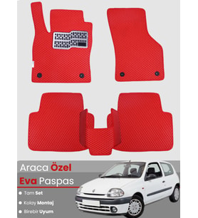 RENAULT CLİO 2 (1998-2004) Uyumlu EVA Paspas Tam Set–Araca Özel,Oto Paspas