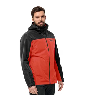 Jack Wolfskin Taubenberg 3IN1 Erkek Su Geçirmez Outdoor Mont (Kırmızı)