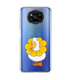 Poco X3 Pro Uyumlu Tatlı Ördek Desenli Şeffaf Telefon Kılıfı