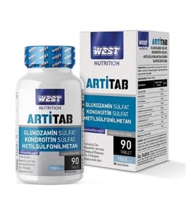 Artitab Glukozamin Sülfat Kondroitin Sülfat MSM Hyaluronik Asit Tip 2 Kollajen 90 Tablet