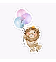 UFak Bebek Aslan Araba Oto Sticker Etiket Renkli E1