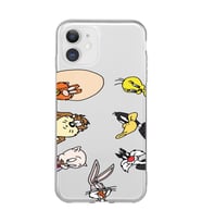 Iphone 11 Uyumlu Bugs Bunny Tüm Karakterler Tasarımlı Şeffaf Telefon Kılıfı