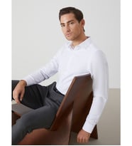 LCW BUSINESS Beyaz Büyük Beden Slim Fit Uzun Kollu Oxford Erkek Gömlek