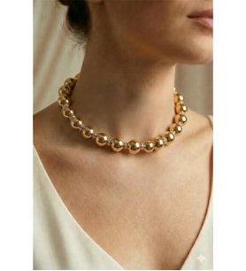 TAŞLI DÜZ TOP CHOKER KOLYE