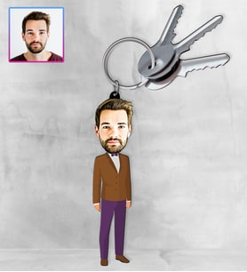 Kişiye Özel Karikatür Tasarım Anahtarlık 97194