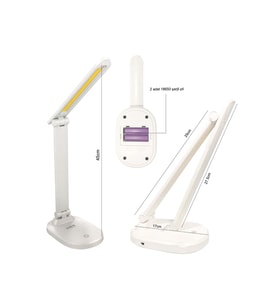 Sılver Toss St-7799 Masa Lambası Katlanabilir Şarjlı Pilli Dokunmatik Cob Led
