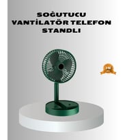 Şarjlı Katlanabilir Mini Fan - 3 Kademe Hız Ayarı, Taşınabilir Tasarım