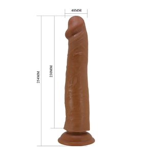 Lilitu Shop 25,4 cm Yeni Nesil Çift Katmanlı Realistik Vantuzlu Testissiz Melez Dildo Pens - Sharife
