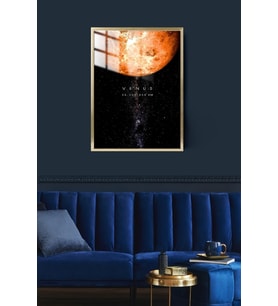 Venüs Gezegen Çerçeveli Metal Poster Tablo