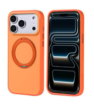 Apple iPhone 17 Pro Max Kılıf M-Safe Şarj Özellikli 360 Standlı Proton 2.5mm Kap (Turuncu)