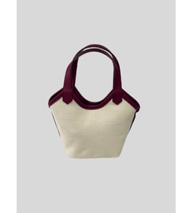 VAZIRADK KADIN CANVAS DERİ DETAYLI ÇANTA (Bordo)