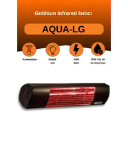 Goldsun Aqua 2000 Watt GSA20LG Düşük Işıklı Kumandasız Suya Dayanıklı Elektrikli İnfrared Isıtıcı-Siyah (Siyah)