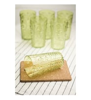 Akrilik Yeşil 6 Lı Uzun Bardak & Su Meşrubat Bardağı 750 ml ( Büyük Boy & Cam Değildir )